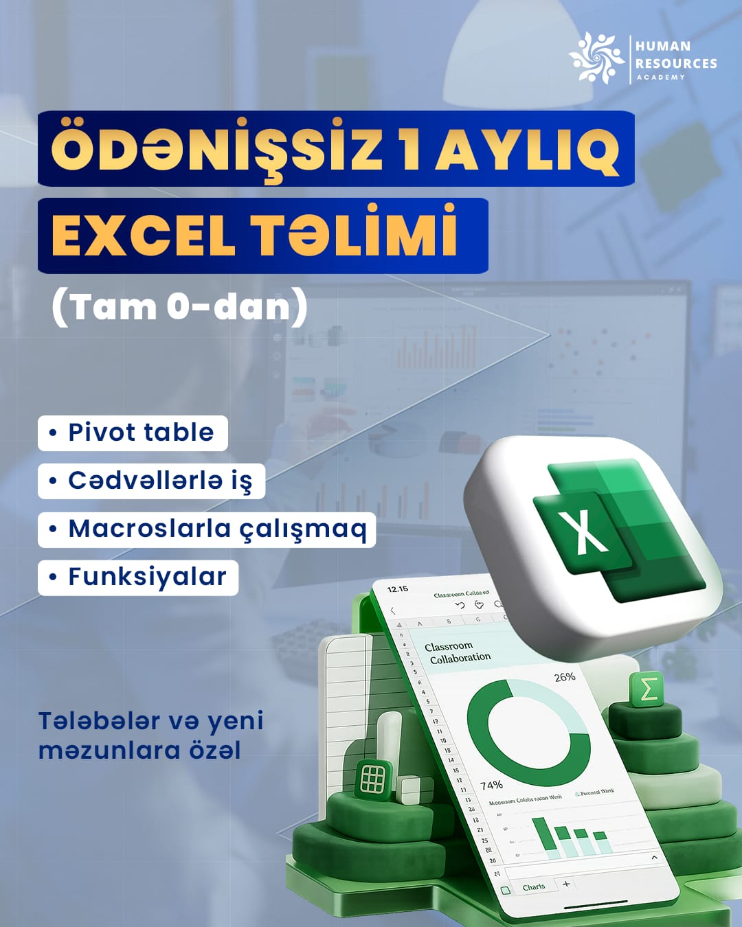 1 AYLIQ ÖDƏNİŞSİZ EXCEL TƏLİMİ!