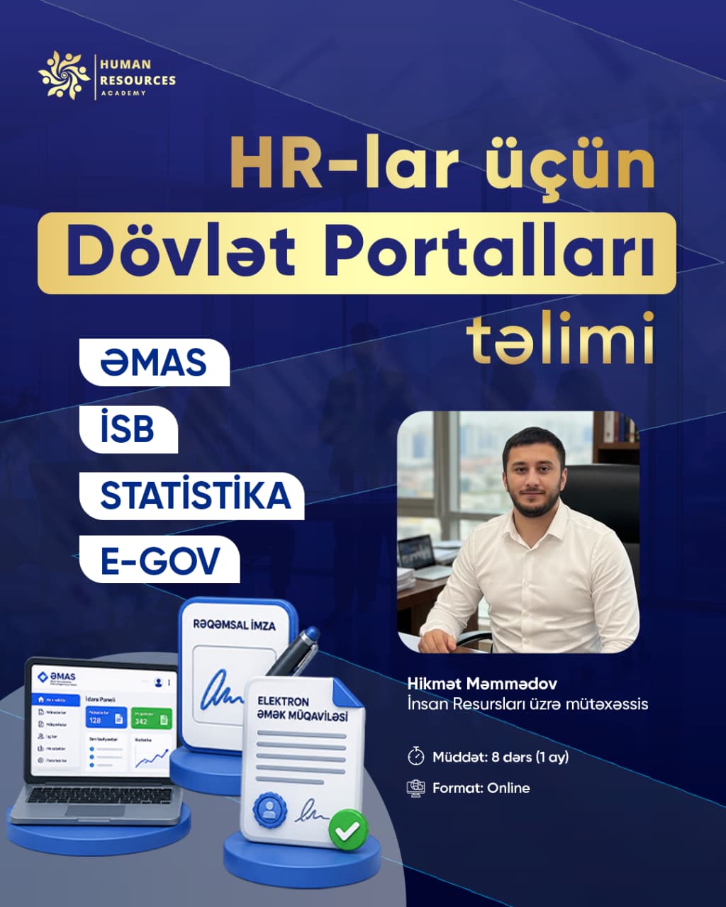 HR-lar üçün "Dövlət Portalları" Təlimi kursu və təlimi